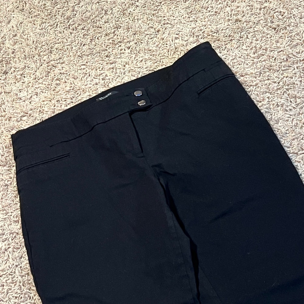 Style & Co Petite Black Stretch Trousers Straight Leg Dress Pants Size 14P